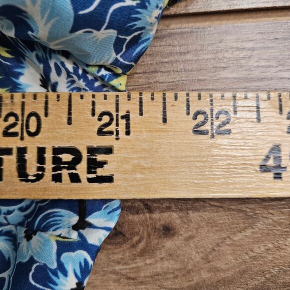 INC International Concepts Silk Blue Tunic Top 3/4 Sleevs Plus Size 14 Floral - Picture 11 of 15